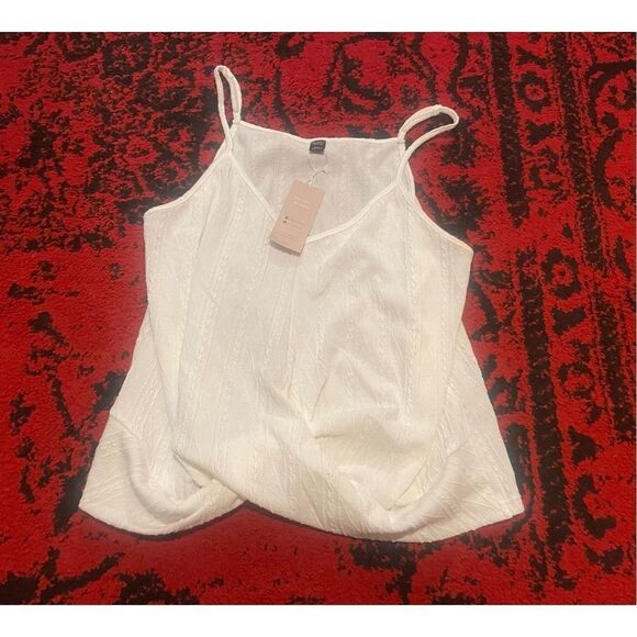 NEW Womens White Strappy Tank TOP SZ XXL Emery Rose Tags - Picture 3 of 7